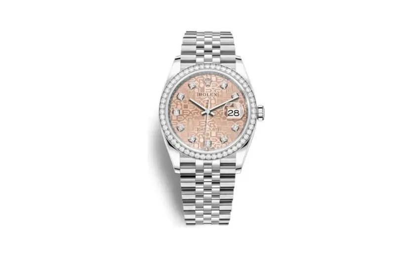 Rolex Datejust 36 Stainless Steel / Diamond / Pink Jubilee / Jubilee