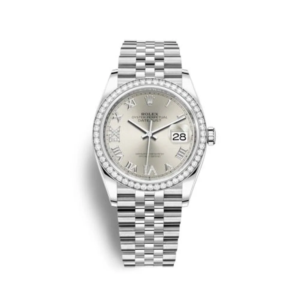 Rolex Datejust 36 Stainless Steel / Diamond / Silver Roman-Diamonds / Jubilee