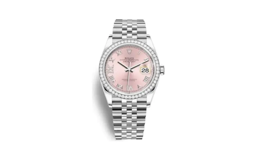 Rolex Datejust 36 Stainless Steel / Diamond / Pink Roman-Diamonds / Jubilee