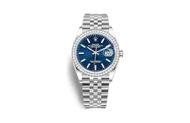Rolex Datejust 36 Stainless Steel / Diamond / Blue - Fluted / Jubilee