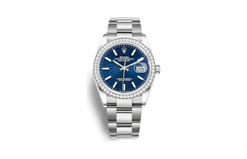 Rolex Datejust 36 Stainless Steel / Diamond / Blue - Fluted / Oyster