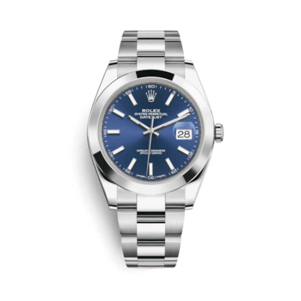 Rolex Datejust 41 Stainless Steel Smooth / Oyster / Blue