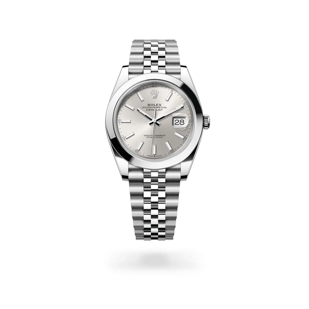 Rolex Datejust 41 Oyster, 41 mm, Oystersteel, Oystersteel, Silver dial