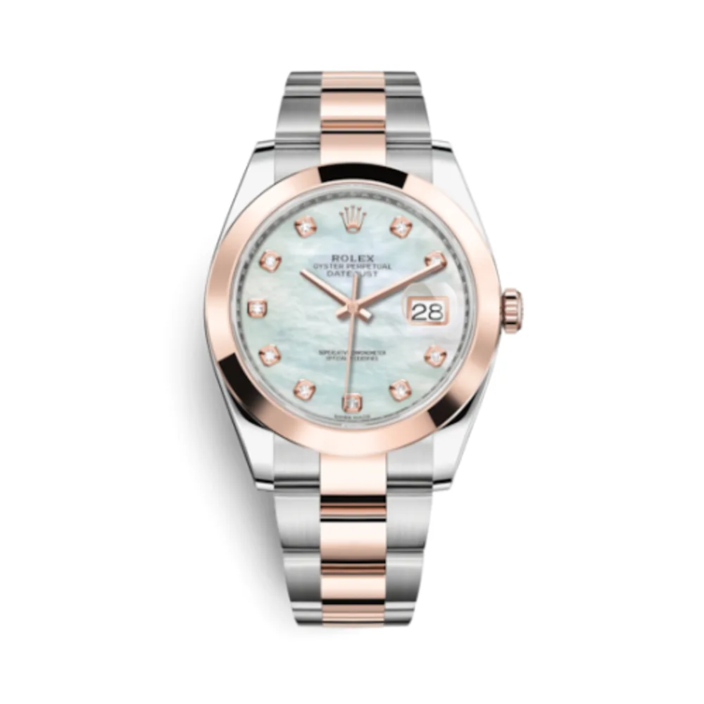 Rolex Datejust 41 Rolesor Everose Smooth / Oyster / MOP - Diamond