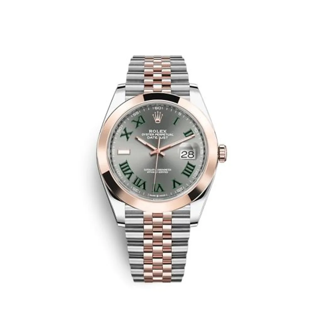 Rolex Datejust 41 Rolesor Everose Smooth / Jubilee / Slate - Roman