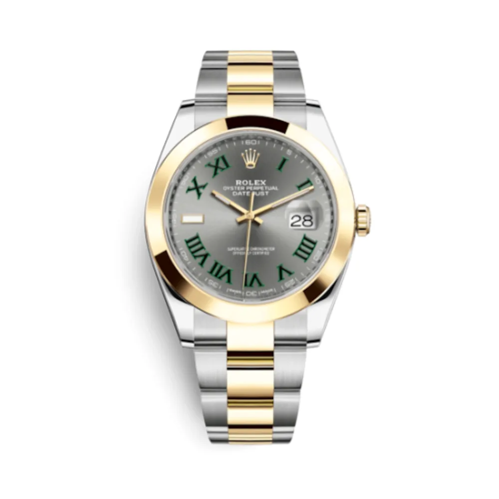 Rolex Datejust 41 Rolesor Yellow Smooth / Oyster / Slate - Roman