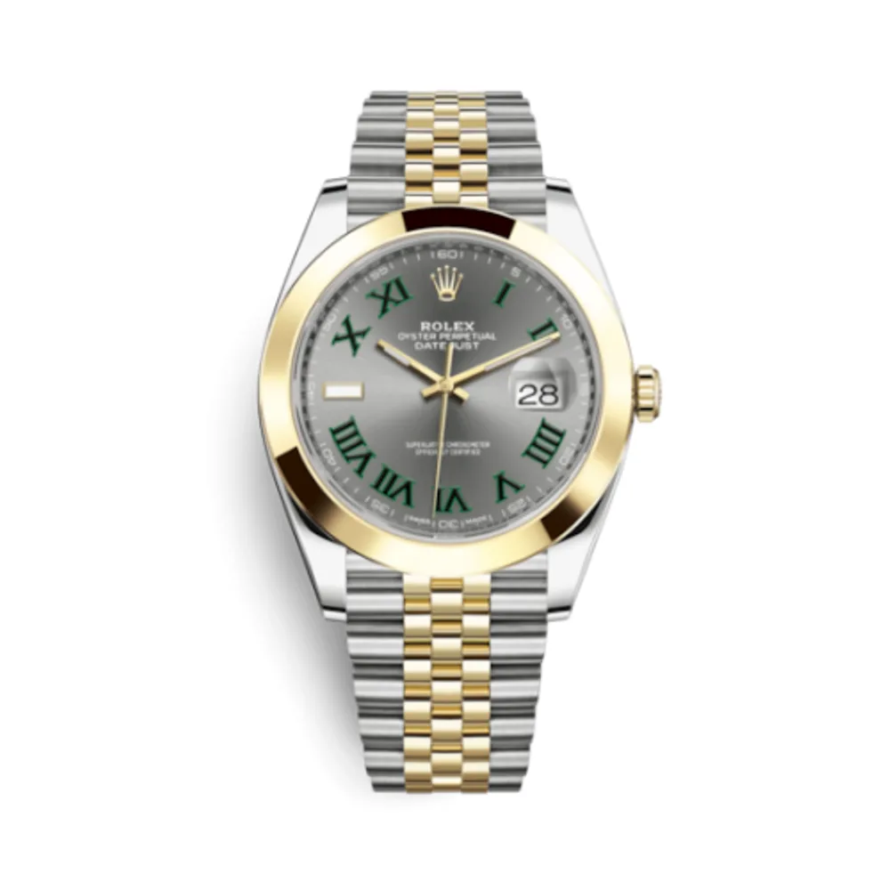 Rolex Datejust 41 Rolesor Yellow Smooth / Jubilee / Slate - Roman
