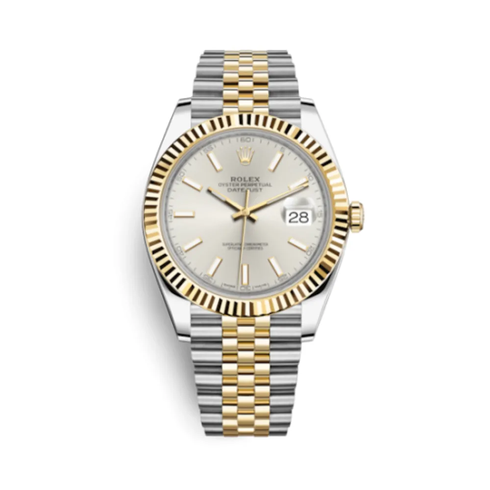 Rolex Datejust 41 Rolesor Yellow Fluted / Jubilee / Silver