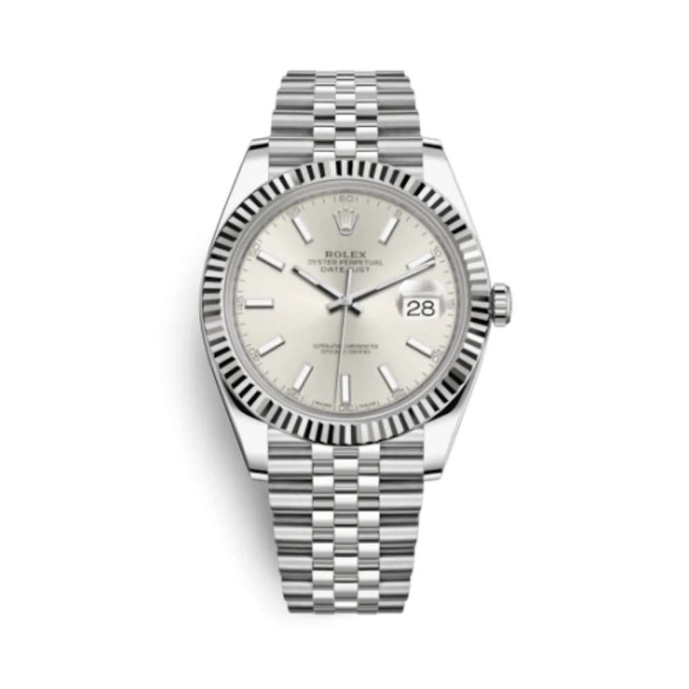 Rolex Datejust 41 Stainless Steel Fluted / Jubilee / Silver