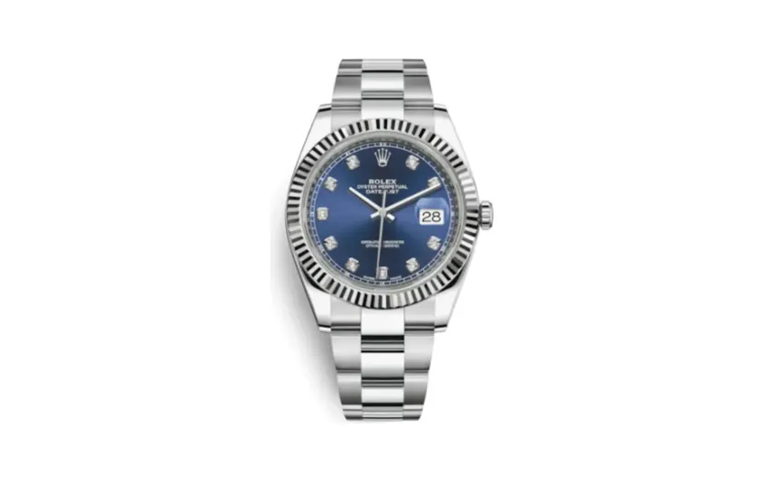 Rolex Datejust 41 Stainless Steel Fluted / Oyster / Blue - Diamond