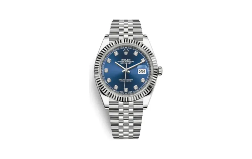 Rolex Datejust 41 Stainless Steel Fluted / Jubilee / Blue - Diamond