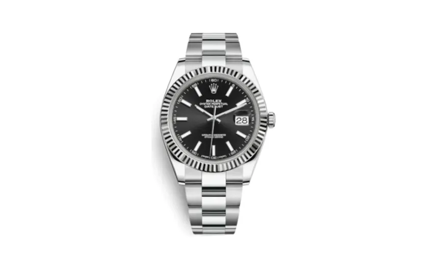 Rolex Datejust 41 Stainless Steel Fluted / Oyster / Black