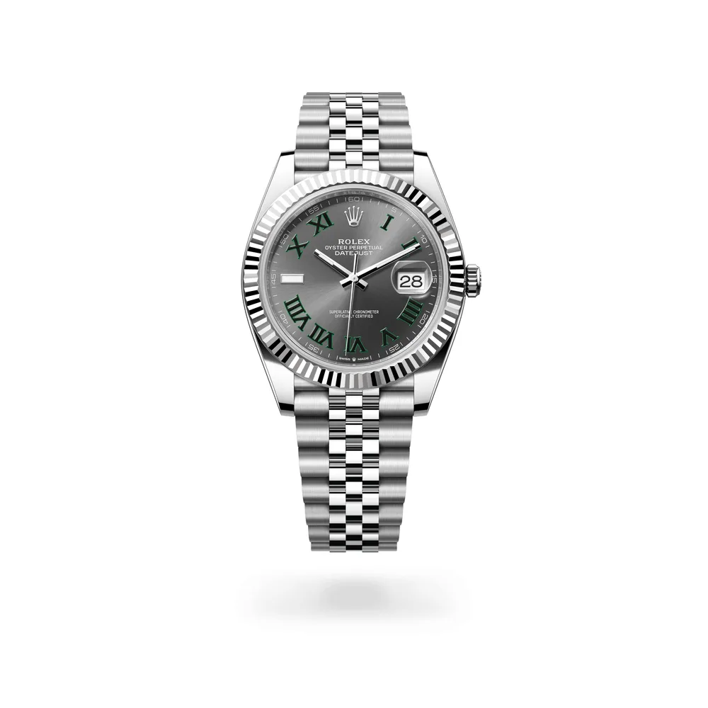 Rolex Datejust 41 Oyster, 41 mm, Oystersteel and white gold, White Rolesor, Slate dial