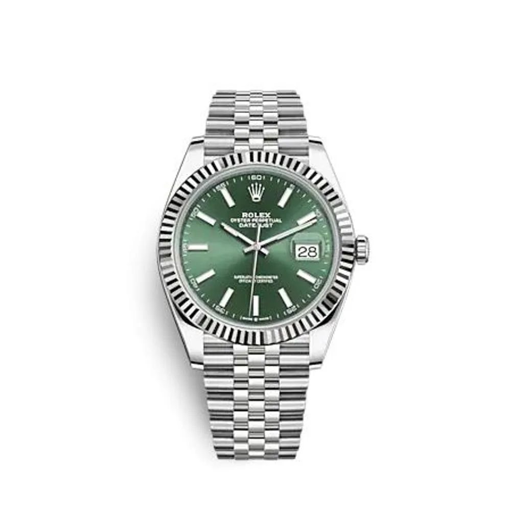 Rolex Datejust 41 Stainless Steel - Fluted / Green / Jubilee