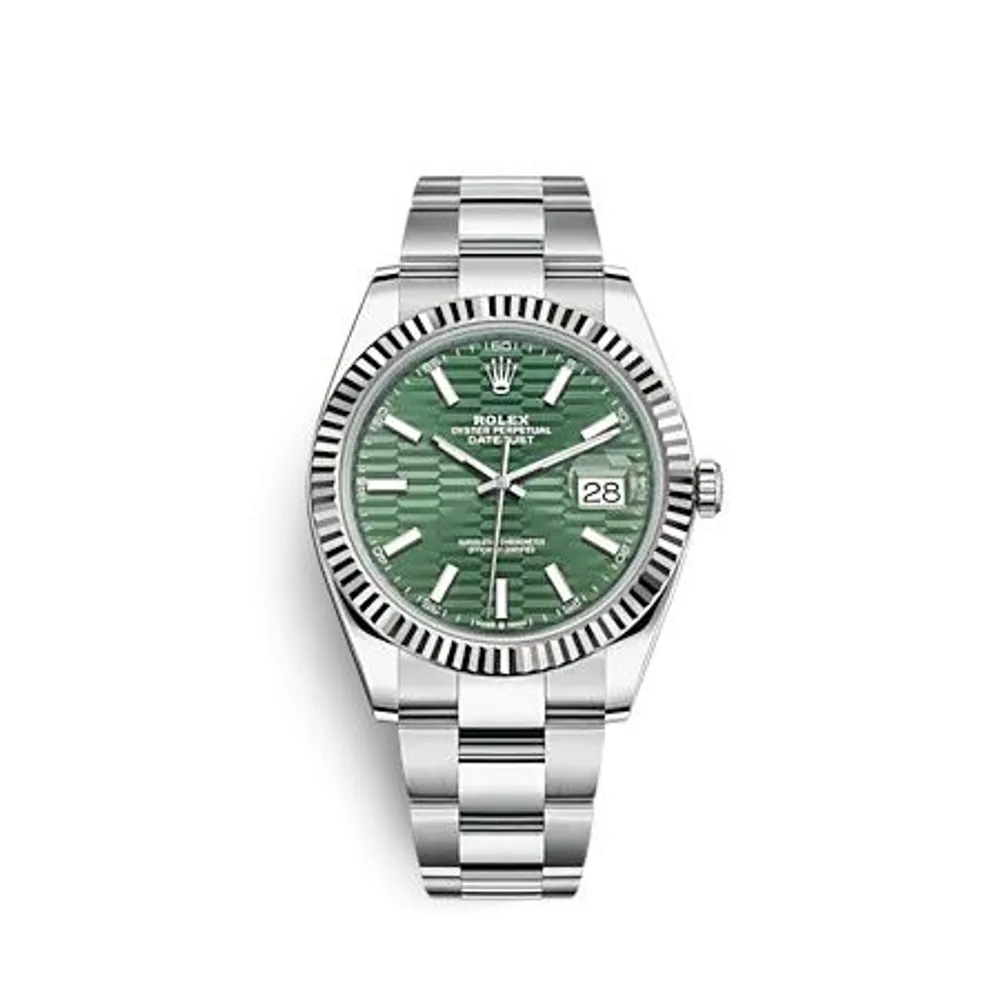 Rolex Datejust 41 Stainless Steel - Fluted / Green - Fluted / Oyster