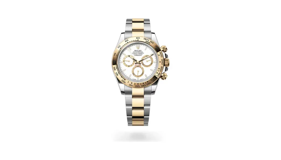 Rolex Cosmograph Daytona Oyster, 40 mm, Oystersteel and yellow gold, Yellow Rolesor, White with golden counter rings dial