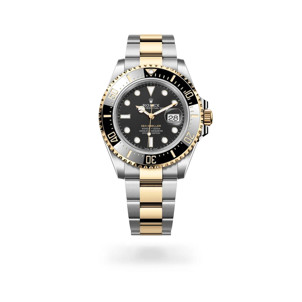 Rolex Sea-Dweller Oyster, 43 mm, Oystersteel and yellow gold, Yellow Rolesor (combination of Oystersteel and yellow gold), Intense black dial