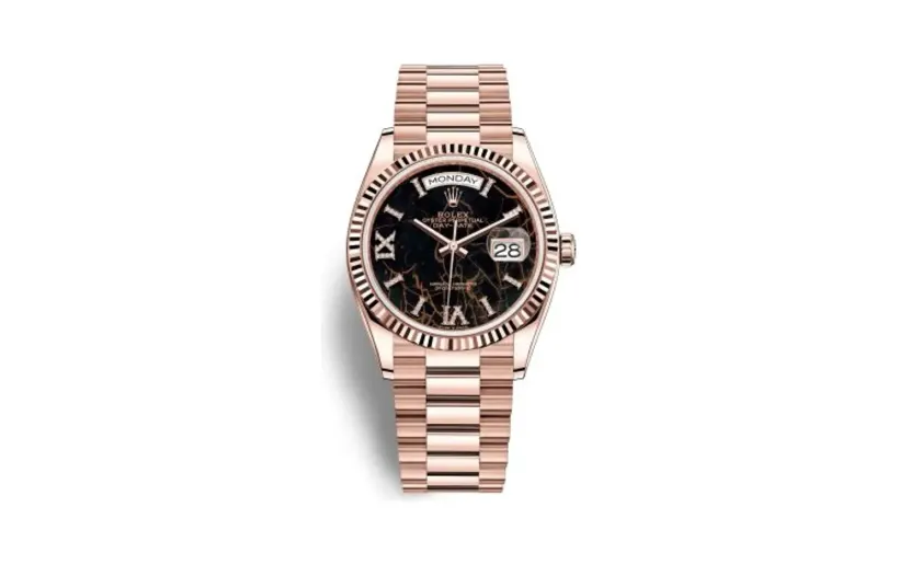 Rolex Day-Date 36 Everose Gold / Fluted / Eisenkiesel / President