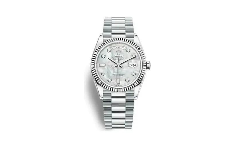 Rolex Day-Date 36 Platinum - Fluted / MOP / President