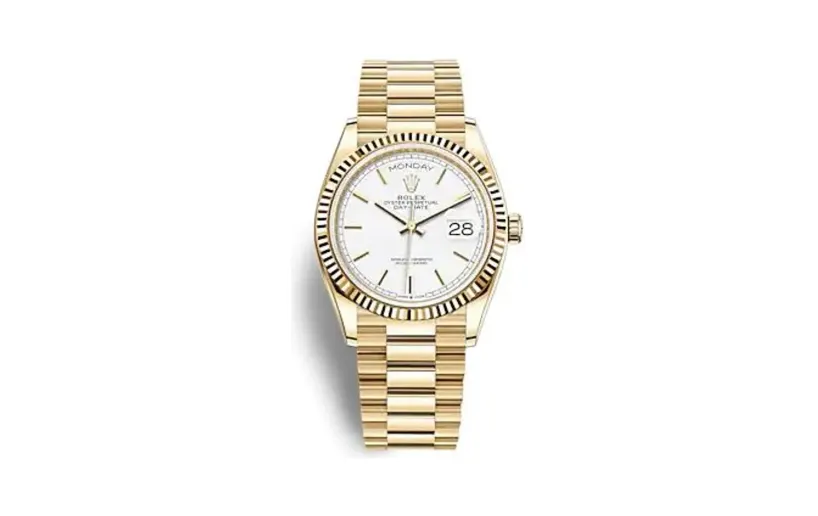 Rolex Day-Date 36 Yellow Gold / Fluted / White / President