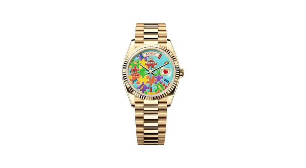 Rolex Day-Date 36 Yellow Gold - Fluted / Emoji Puzzle
