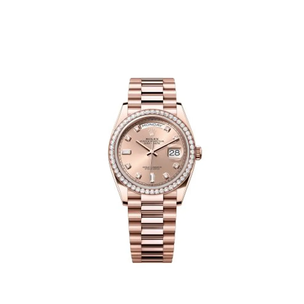 Rolex Day-Date 36 Everose Gold / Diamond / Rose-Diamond / President