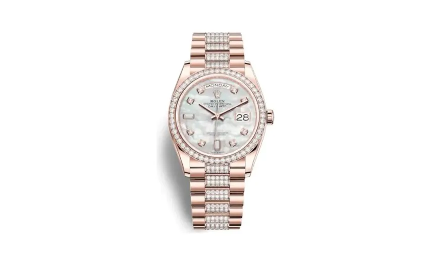 Rolex Day-Date 36 Everose Gold / Diamond / MOP-Diamond / President-Diamond