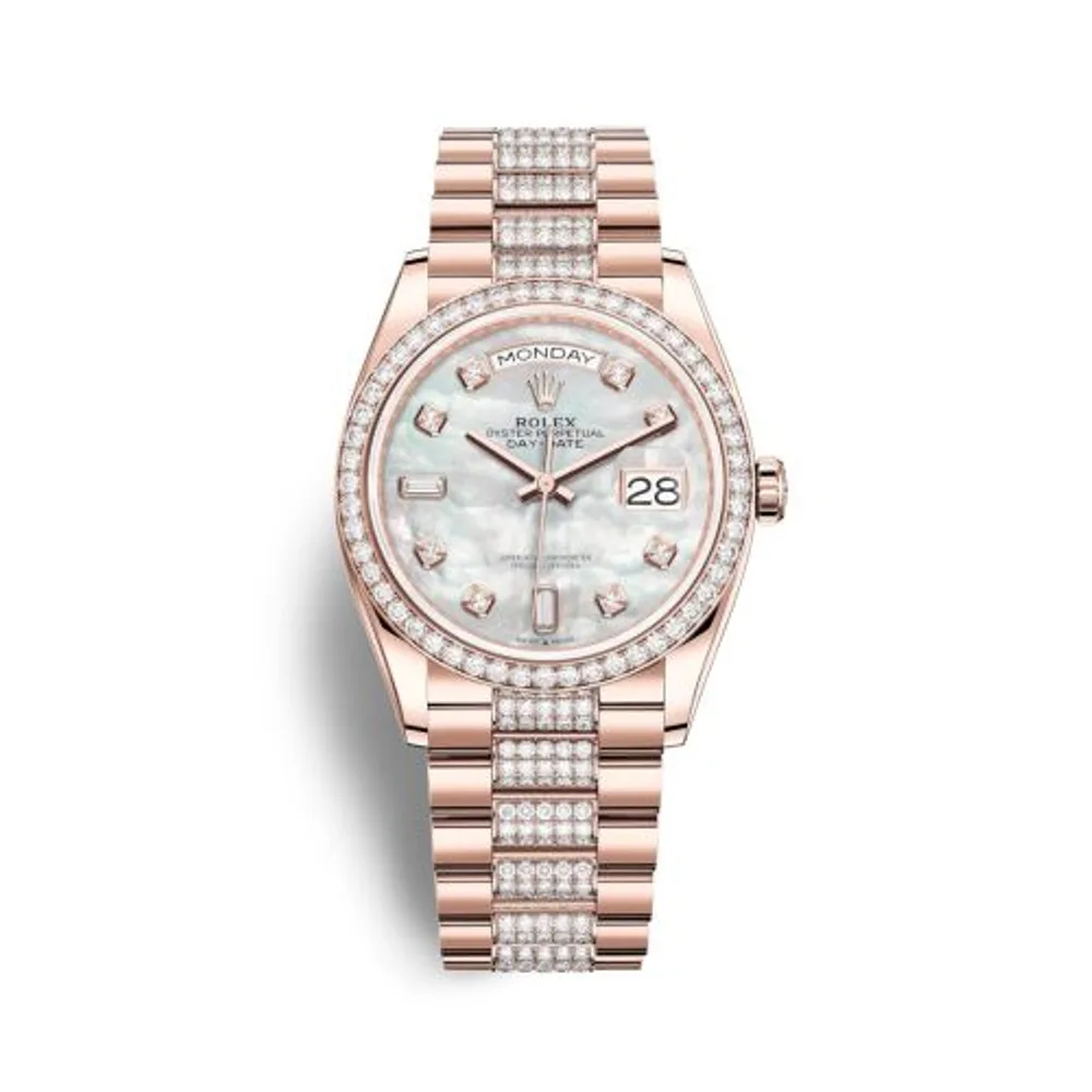 Rolex Day-Date 36 Everose Gold / Diamond / MOP-Diamond / President-Diamond