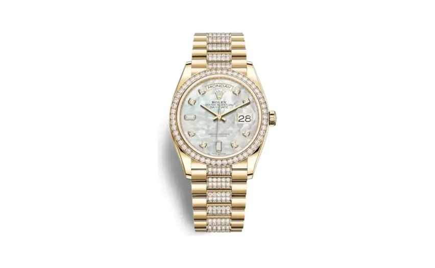 Rolex Day-Date 36 Yellow Gold / Diamond / MOP - Diamond / President - Diamond