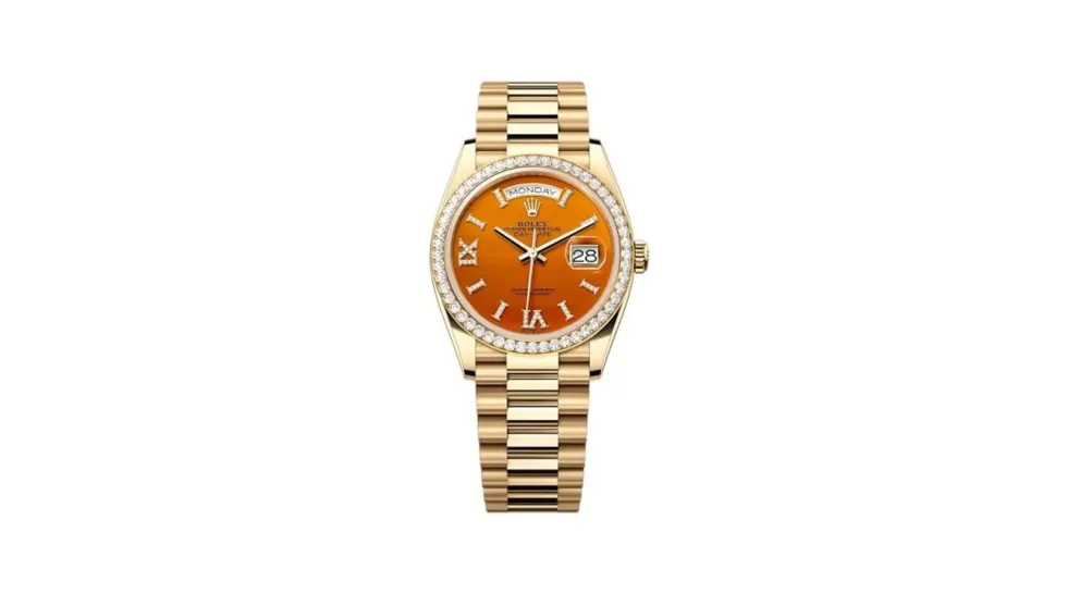Rolex Day-Date 36 Yellow Gold - Diamond / Carnelian / President