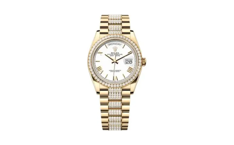 Rolex Day-Date 36 Yellow Gold - Diamond / White - Roman / President - Diamond