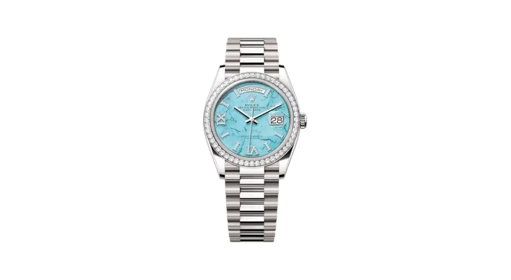 Rolex Day-Date 36 White Gold - Diamond / Turquoise / President
