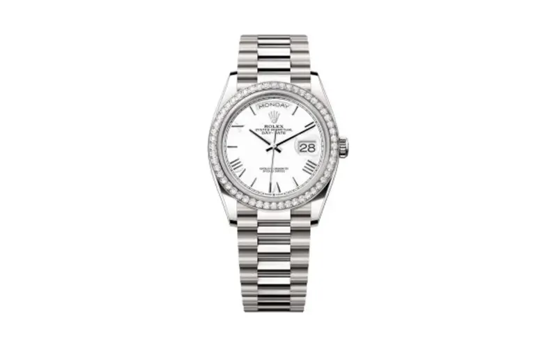 Rolex Day-Date 36 White Gold - Diamond / White - Roman / President