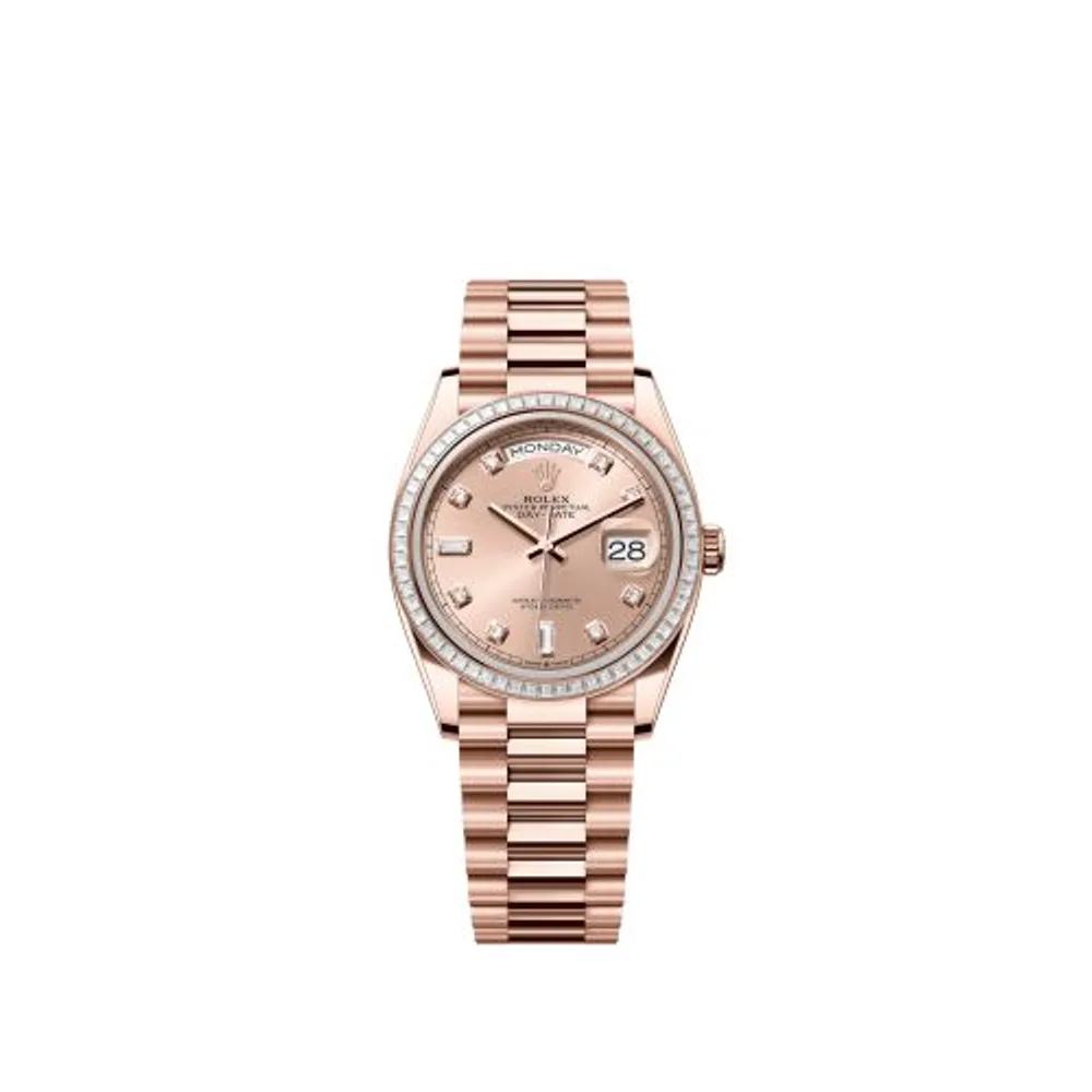 Rolex Day-Date 36 Everose Gold - Baguette / Rose - Diamond / President