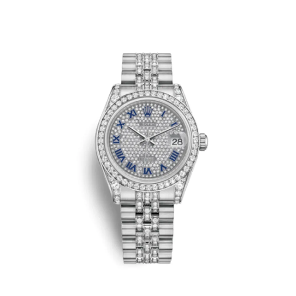 Rolex Datejust 31 White Gold Diamond / Jubilee Diamond / Paved Roman