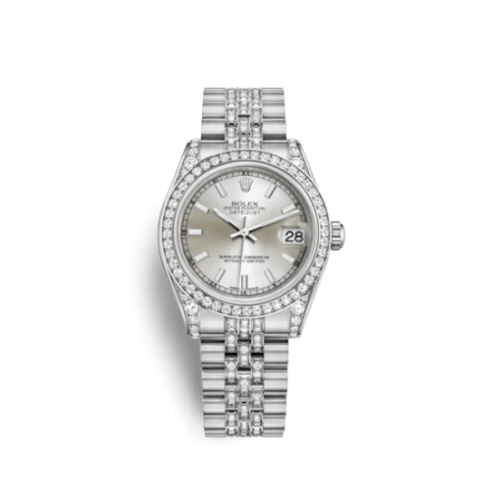 Rolex Datejust 31 White Gold Diamond / Jubilee Diamond / Silver