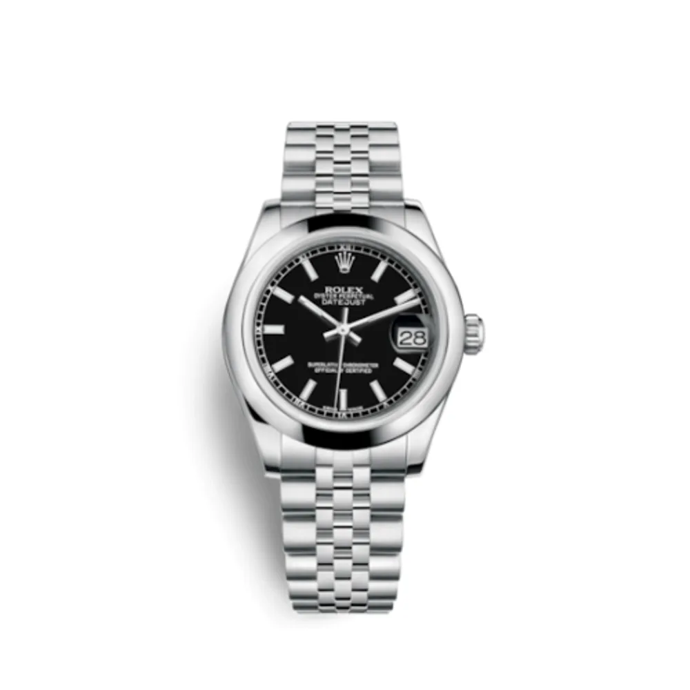 Rolex Datejust 31 Stainless Steel Domed / Jubilee / Black
