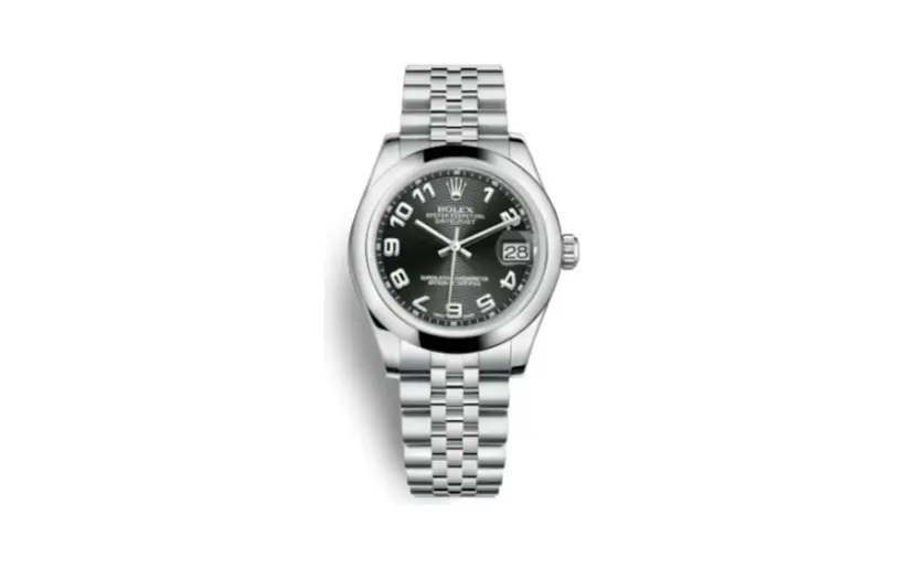 Rolex Datejust 31 Stainless Steel Domed / Jubilee / Black Arabic
