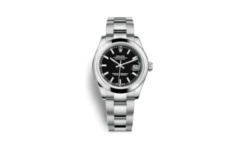 Rolex Datejust 31 Stainless Steel Domed / Oyster / Black