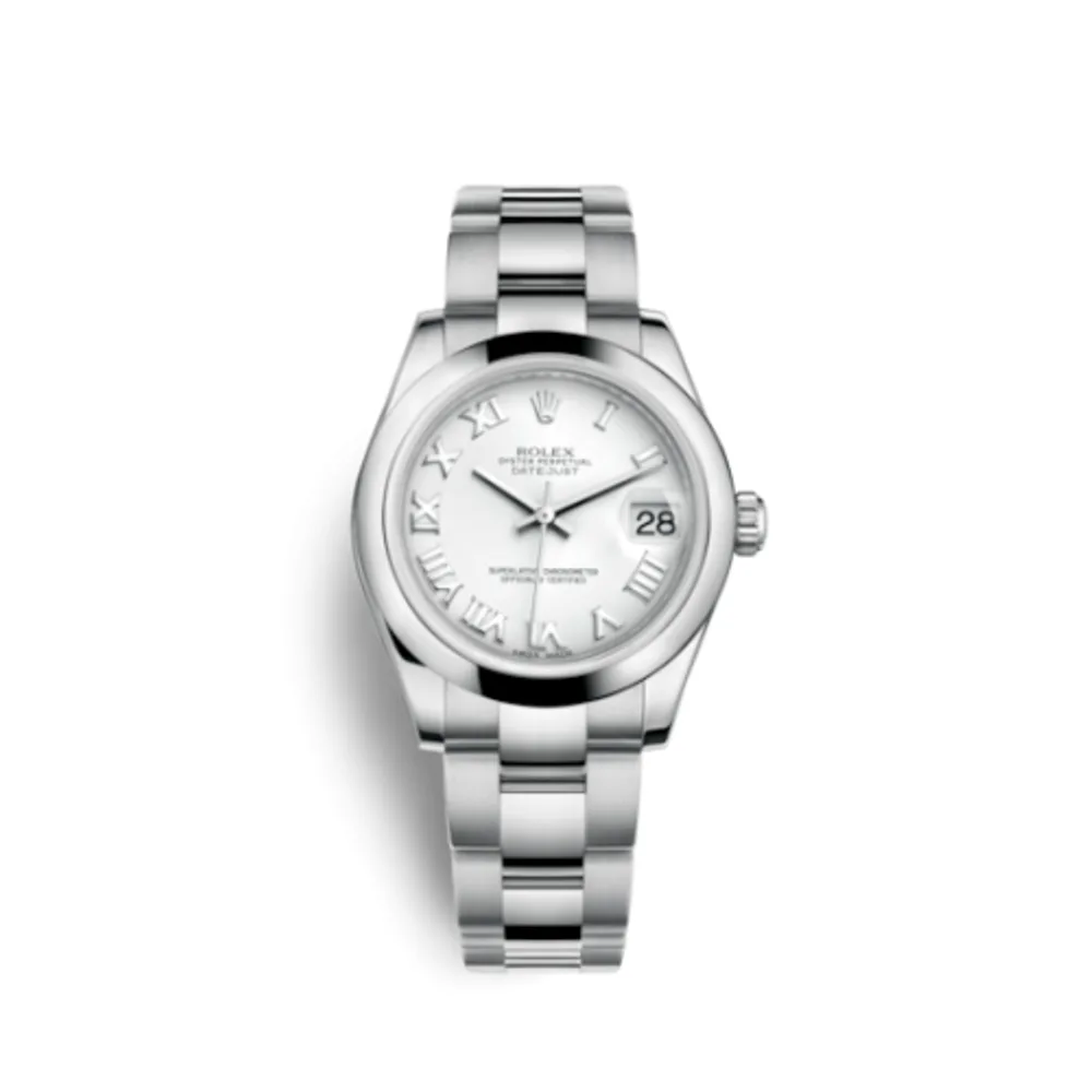 Rolex Datejust 31 Stainless Steel Domed / Oyster / White Roman