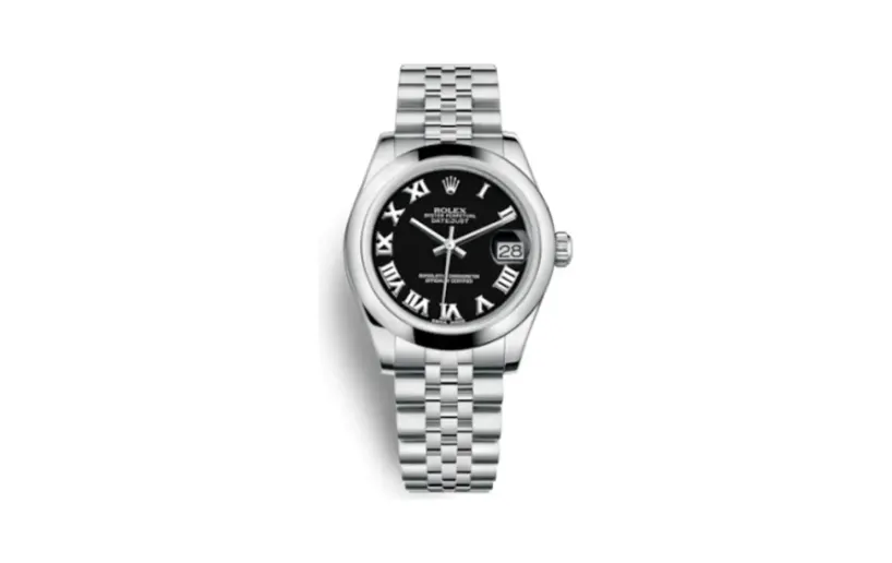 Rolex Datejust 31 Stainless Steel Domed / Jubilee / Black Roman