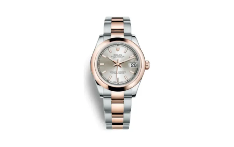 Rolex Datejust 31 Rolesor Everose Domed / Oyster / Silver