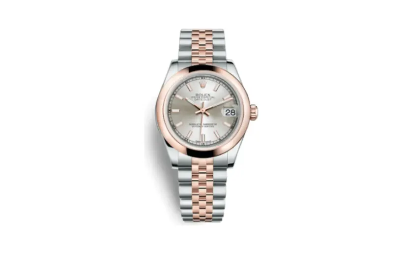 Rolex Datejust 31 Rolesor Everose Domed / Jubilee / Silver