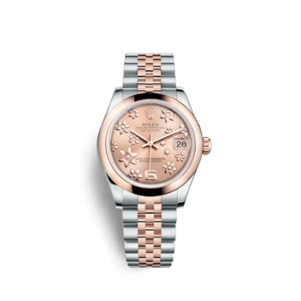 Rolex Datejust 31 Rolesor Everose Domed / Jubilee / Pink Floral
