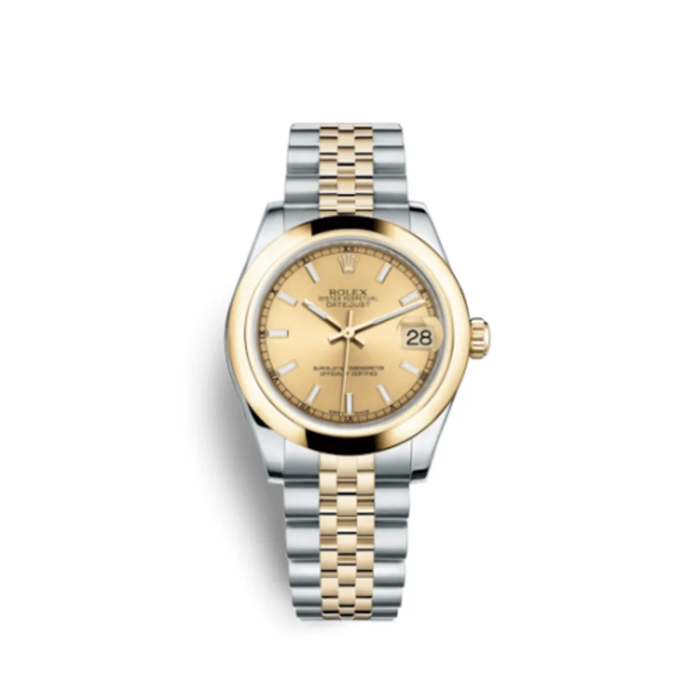 Rolex Datejust 31 Rolesor Yellow Domed / Jubilee / Champagne