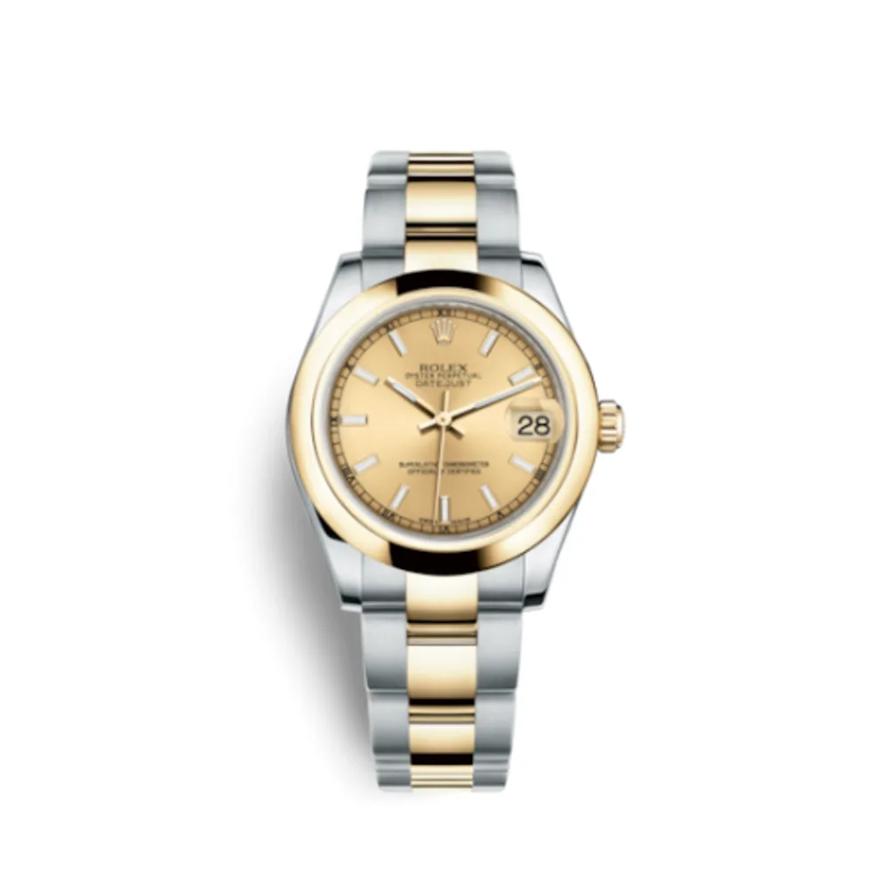 Rolex Datejust 31 Rolesor Yellow Domed / Oyster / Champagne