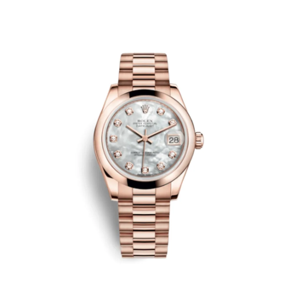 Rolex Datejust 31 Everose Domed / President / MOP