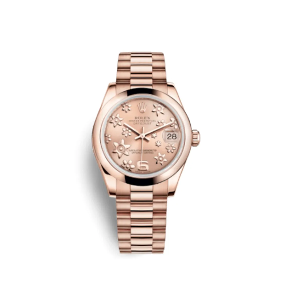 Rolex Datejust 31 Everose Domed / President / Pink Floral
