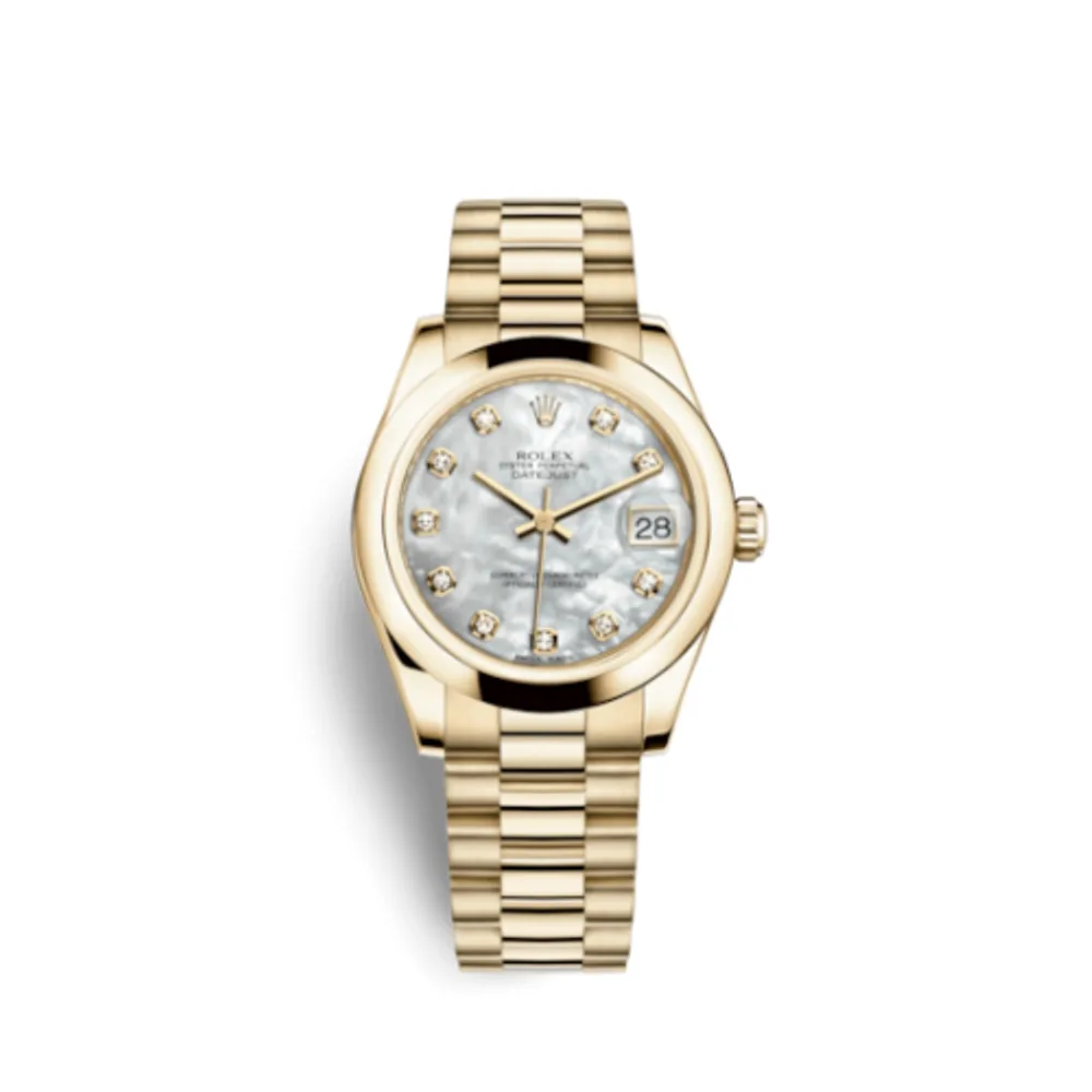 Rolex Datejust 31 Yellow Gold Domed / President / MOP