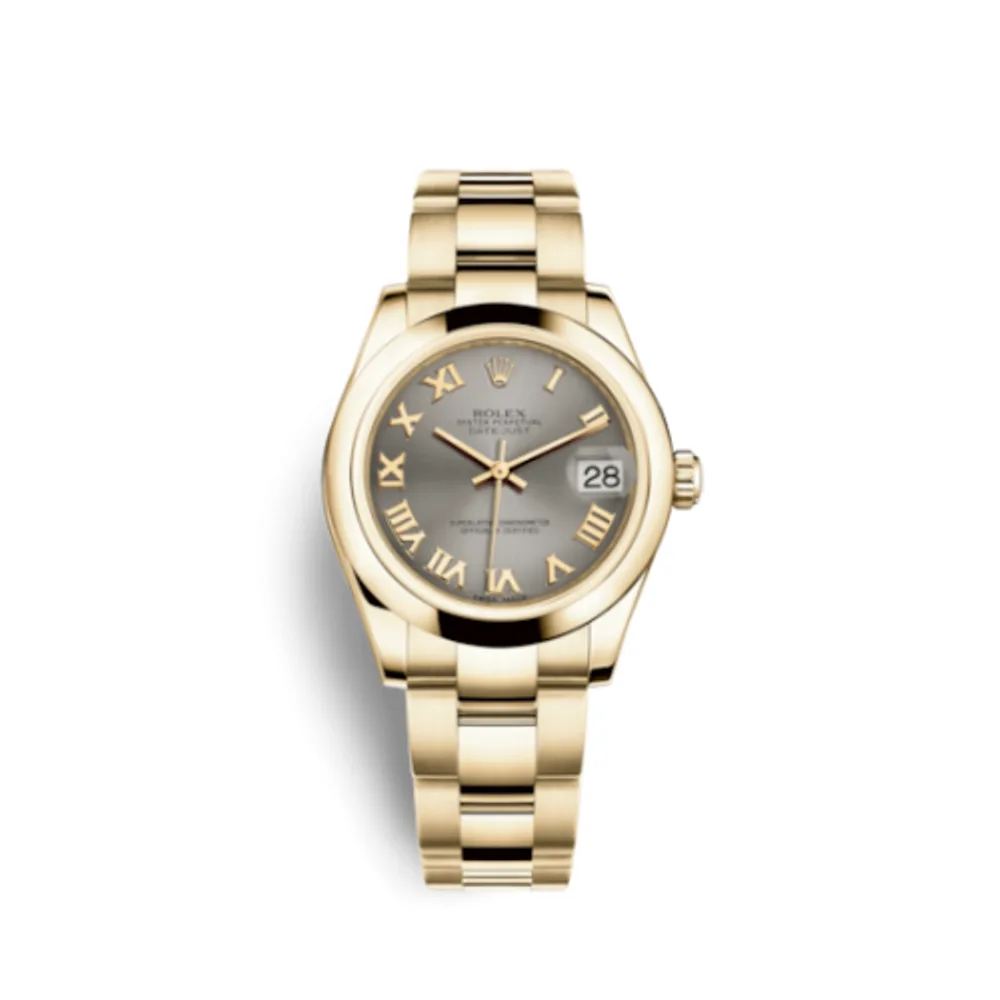 Rolex Datejust 31 Yellow Gold Domed / Oyster/ Steel Roman